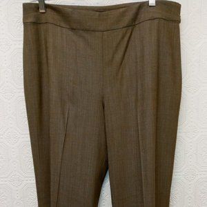 NWT St. John Desert Brown Emma Fit Side Zip Straight Leg Pants Size 12